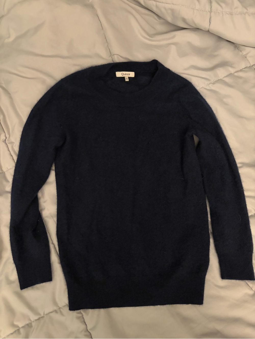 Quince Men's Crewneck Sweater in Dark Navy